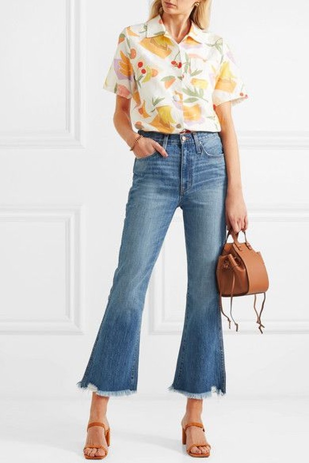 Panjang Cropped Flare Jeans/Foto: id.pinterest.com/lupe Tips Memakai Celana Cropped Flare Jeans