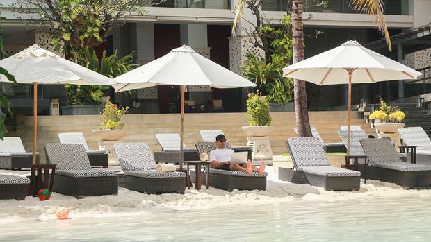 =Pemandangan hotel The Trans Resort Bali.