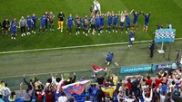 Dengan hasil ini, Slovakia sementara memimpin Grup E Piala Eropa 2020 dengan tiga poin dan Polandia di dasar klasemen. Anton Vaganov/Pool via AP.
