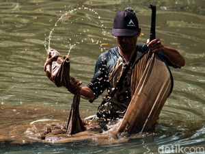 Semangat Para Pencari Cacing di Kali Bintaro Semangat Para Pencari Cacing di Kali Bintaro
