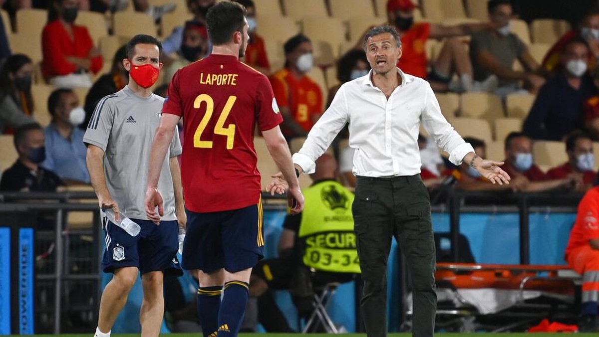 Pelatih Spanyol Luis Enrique menilai hasil melawan Swedia di Euro 2020 tidak adil (Foto: AP/Pierre Philippe Marcou)