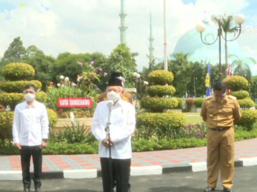 Wapres Soroti Vaksinasi di Kota Tangerang yang Tertinggal Wapres Soroti Vaksinasi di Kota Tangerang yang Tertinggal