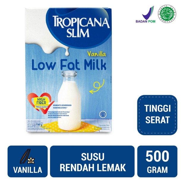 Tropicana Slim Low Fat Milk/ sumber: Shopee.co.id/ nutrimart Tropicana Slim Low Fat Milk