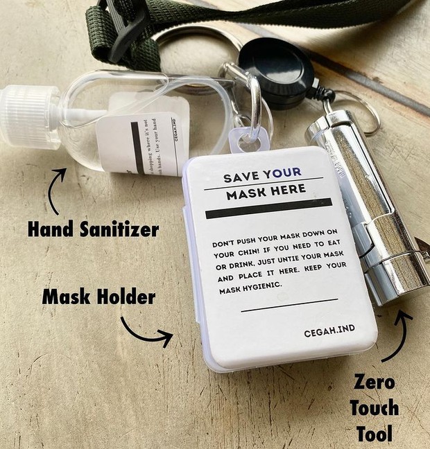 Hadiah new normal kit/ sumber: instagram.com/cegah.ind/ Untuk meminimalisir penularan COVID-19, saatnya kamu berikan new normal kit untuk mereka yang bekerja sebagai frontliners maupun yang bekerja di bidang esensial.