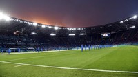 Dalam pertandingan ini, Italia tak banyak melakukan perubahan susunan pemain seperti saat mengalahkan Turki 3-0. Andreas Solaro/Pool Photo via AP.