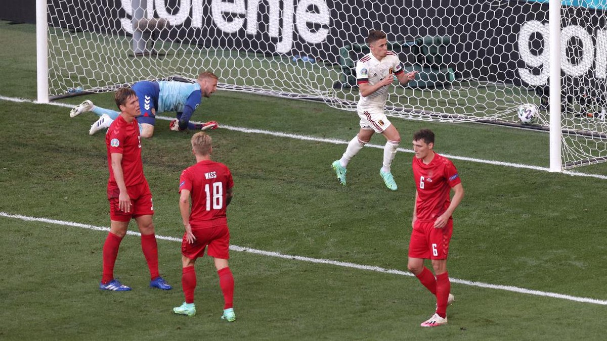 Belgia berhasil mengalahkan Denmark 2-1 di matchday kedua Grup B Euro 2020. (Foto: Getty Images/Hanna McKay - Pool)