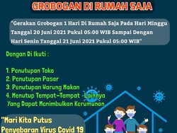Gerakan Grobogan Satu Hari di Rumah, Aktivitas Ekonomi-Wisata Ditutup