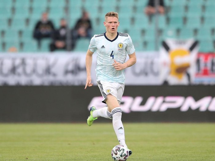 LUXEMBOURG, LUXEMBOURG - JUNE 06:  Scott McTominay of Scotland runs with the ball during the international friendly match between Luxembourg and Scotland at Stade Josy Barthel on June 06, 2021 in Luxembourg, Luxembourg. (Photo by Christian Kaspar-Bartke/Getty Images)
