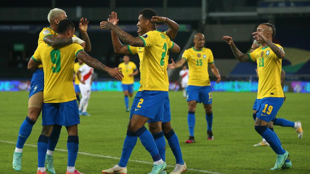 Brasil vs Peru di Copa America 2021. (Foto: Getty Images/Buda Mendes)