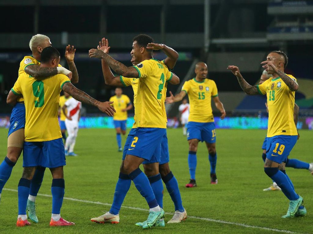 Hasil Brasil Vs Peru di Copa America 2021: Neymar Cs Menang 4-0