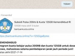 Subsidi Pulsa Rp 200 ribu dan Kuota 125 GB dari Kemendikbud, Hoax or Not?