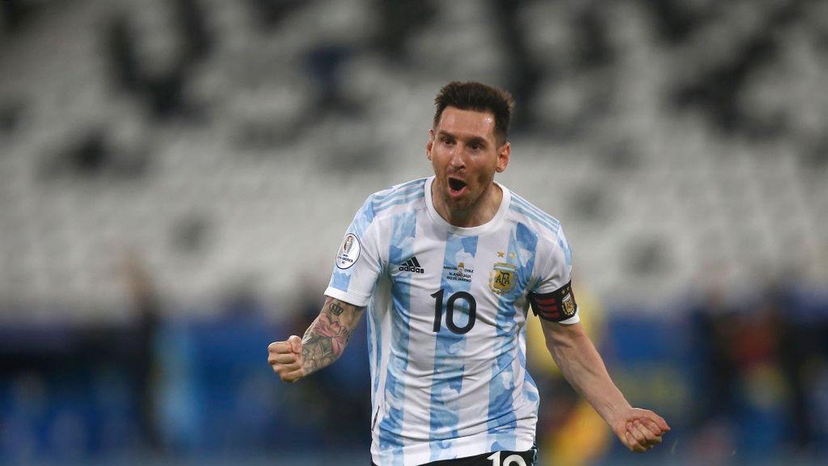 Lionel Messi memimpin Argentina di Copa America 2021. (Foto: Getty Images/Pedro Vilela)