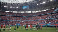 Sementara bagi suporter tim tamu yang hadir ke Budapest harus dinyatakan negatif virus Corona dalam tes PCR menjelang kick-off. Mereka juga diwajibkan membawa bukti sudah divaksin secara menyeluruh. Getty Images/Alex Pantling.