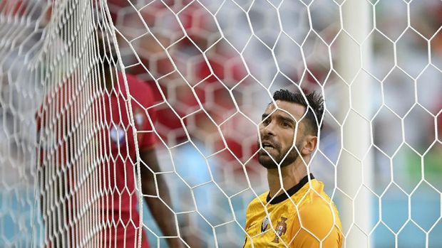 Portugal's goalkeeper Rui Patricio reacts after Germany scored their fourth goal during the Euro 2020 soccer championship group F match between Portugal and Germany at the Football Arena stadium in Munich, Germany, Saturday, June 19, 2021. (Philipp Guelland/Pool via AP)