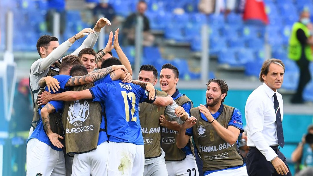 Timnas Italia asuhan Roberto Mancini. (Foto: Getty Images/Claudio Villa)