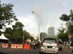 Demo di Balai Kota Surabaya Bubar, Lokasi Aksi Disemprot Disinfektan