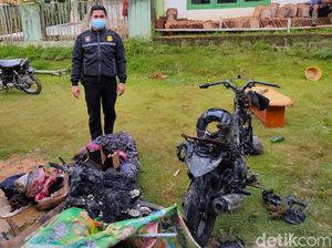 Kesurupan, Pria di Sukabumi Bakar Rumah-Motornya Sendiri