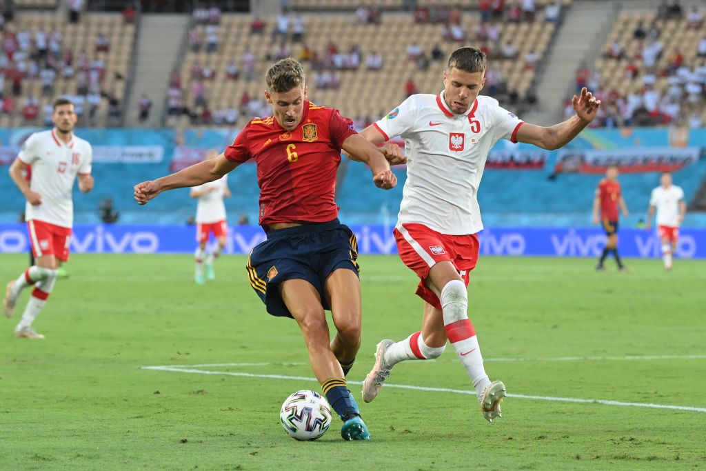 SEVILLE, SPAIN - JUNE 19: Alvaro Morata of Spain looks dejected after the UEFA Euro 2020 Championship Group E match between Spain and Poland at Estadio La Cartuja on June 19, 2021 in Seville, Spain. (Photo by Marcelo Del Pozo - Pool/Getty Images)