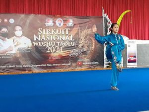 Cecilia Rebut Emas di Sirkuit Nasional Wushu Taolu Seri II/2021