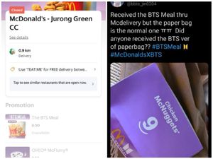 Habis Dalam 5 Menit, Pelanggan BTS Meal Singapura Kecewa Dapat Kantong Polos! Habis Dalam 5 Menit, Pelanggan BTS Meal Singapura Kecewa Dapat Kantong Polos!