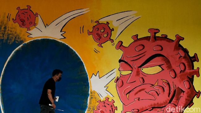 Mural Virus Corona Percantik Rumah Lawan COVID di Tangsel Mural Virus Corona Percantik Rumah Lawan COVID di Tangsel