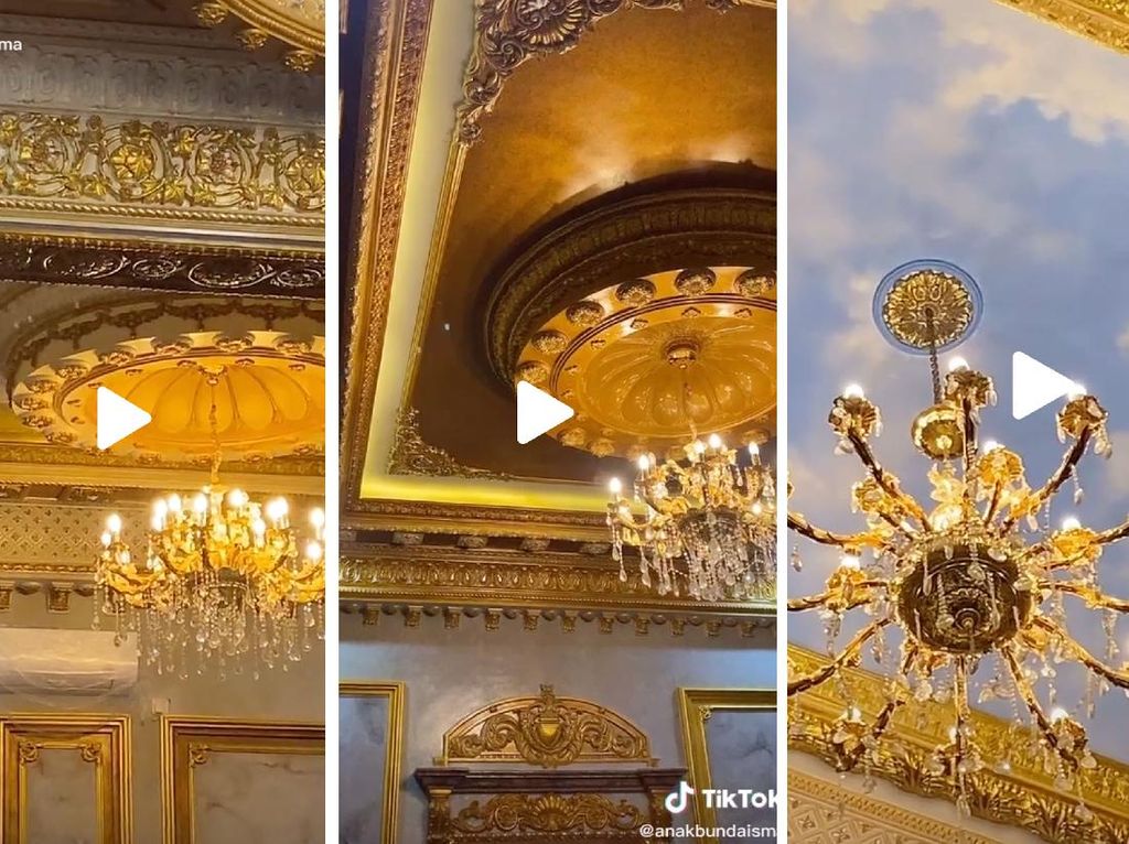 Viral Rumah Serba Emas Bak Istana Kerajaan, Saingan Sisca Kohl?