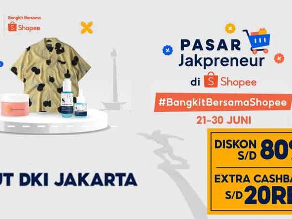 Shopee Buka Pasar Jakpreneur, Produk Erigo dkk Diskon hingga 80% Shopee Buka Pasar Jakpreneur, Produk Erigo dkk Diskon hingga 80%