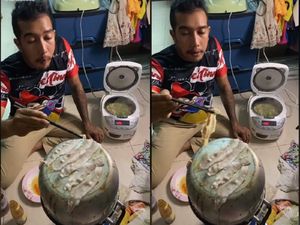 Nyeleneh! Pria Ini Panggang Daging Pakai Panci yang Dibalik Nyeleneh! Pria Ini Panggang Daging Pakai Panci yang Dibalik