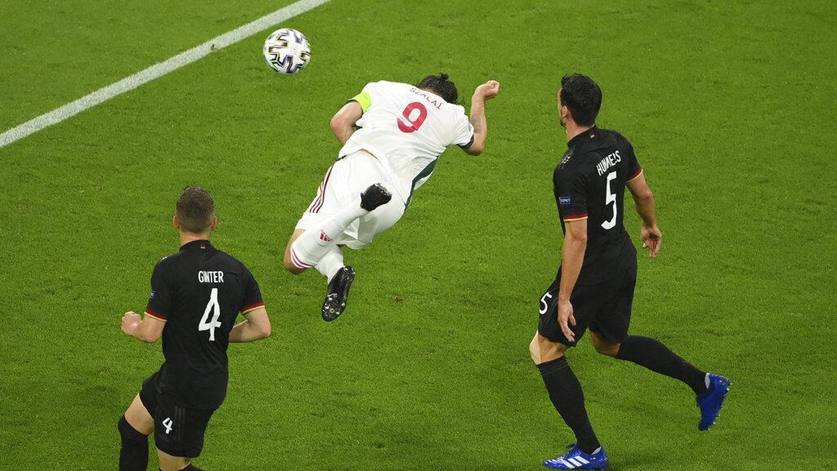 Hungaria ungguli Jerman 1-0 di babak pertama (AP/Matthias Hangst)