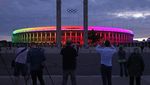 Kala Stadion Terbesar di Berlin Dihiasi Lampu Warna-warni