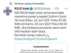 Terkendala Pasokan Oksigen, RSUD Kelet Jepara Sempat Tolak Pasien Corona