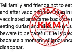 Pria Tewas Karena Makan Durian Usai Vaksin dan Gombal Lewat Struk Belanja