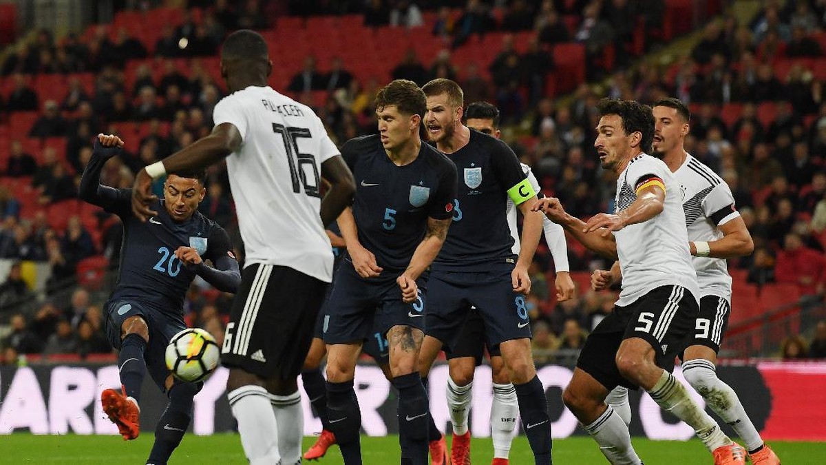 Inggris dihantui catatan buruk lawan Jerman di turnamen besar. (Foto: Getty Images/Laurence Griffiths)
