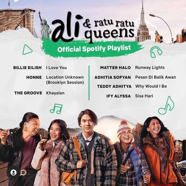 Lagu Ify Alyssa terpilih menjadi salah satu soundtrack film Ali & Ratu Ratu Queens