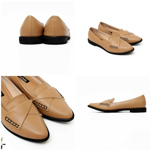 Loafers Faradela/instagram.com/faradela_official Sepatu loafers wanita ini berbentuk slip on tanpa tali dengan sol nya yang tebal dan biasanya terbuat dari bahan leather