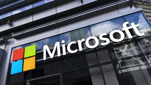 (FILES) In this file photo the Microsoft logo is seen at the International Cybersecurity Forum (FIC) in Lille on January 28, 2020. - Microsoft on June 24, 2021 unveiled a new version of the Windows software powering most of the world's computers, opening the door to apps tailored for Google-backed Android operating system. The US technology titan said Windows 11 will be available this holiday season as a free update to its predecessor. (Photo by DENIS CHARLET / AFP)