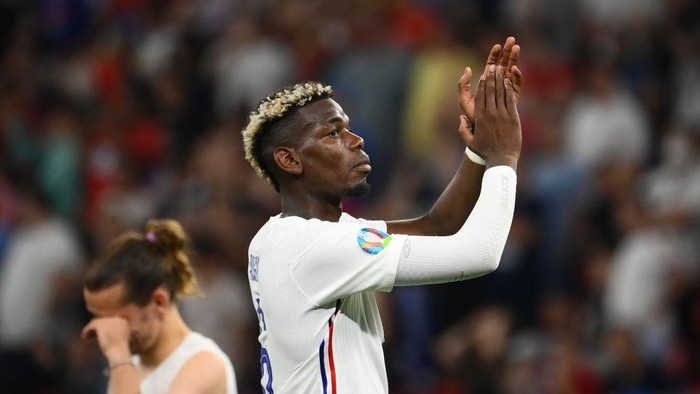 BUDAPEST, HUNGARY - JUNE 23: Paul Pogba of France applauds the fans following the UEFA Euro 2020 Championship Group F match between Portugal and France at Puskas Arena on June 23, 2021 in Budapest, Hungary. (Photo by Franck Fife - Pool/Getty Images)
