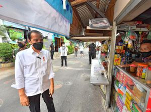 Saat Jokowi Sidak Lokasi PPKM Mikro di Cempaka Putih