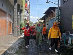 Penyemprotan Disinfektan Kembali Digencarkan di Kota Kediri