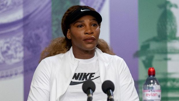 Tennis - Wimbledon - All England Lawn Tennis and Croquet Club, London, Britain - June 27, 2021 Serena Williams of the U.S. during a press conference Pool via REUTERS/Florian Eisele