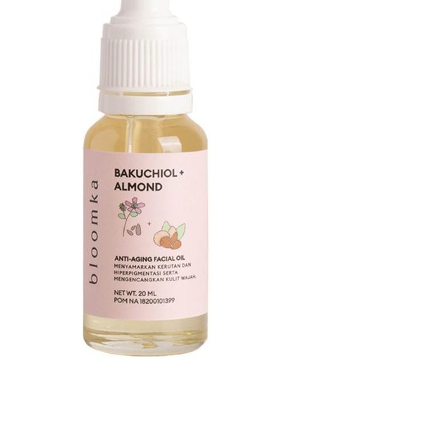 Bloomka Bakuchiol + Almond Anti-Aging Facial Oil (sumber : shopee.co.id/smahesamul_mall) Bloomka Bakuchiol + Almond Anti-Aging Facial Oil (sumber : shopee.co.id/smahesamul_mall)
