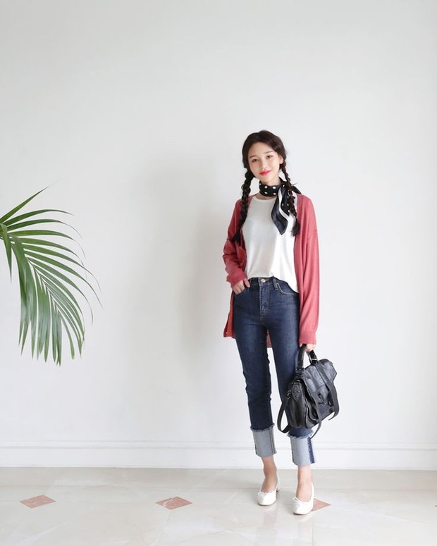 gaya fashion dengan scarf/foto: instagram.com/dahongstyle gaya fashion dengan scarf