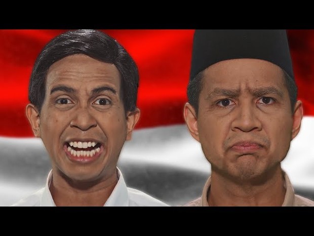 andovi dan jovial berperan sebagai jokowi dan prabowo