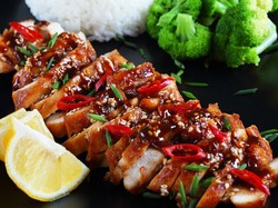 Resep Ayam Teriyaki Pedas Lauk Topping Nasi Hangat
