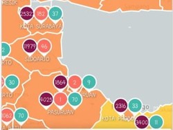 Tiga Kabupaten/Kota di Jawa Timur Zona Merah COVID-19