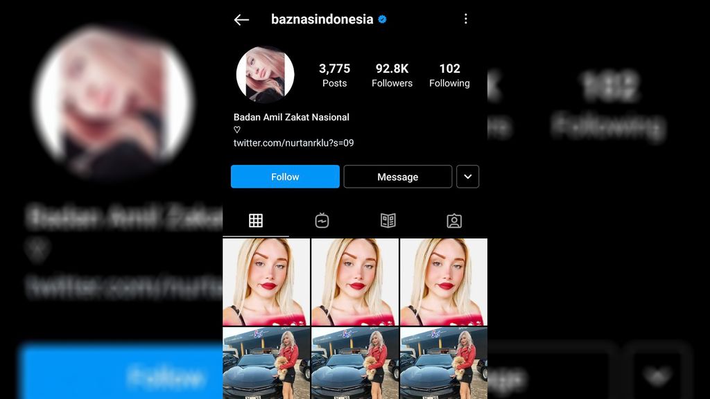 Akun instagram @baznasindonesia diretas