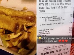 Bucin Banget, Wanita Ini Minta Maaf ke Kekasihnya Lewat Struk Makanan