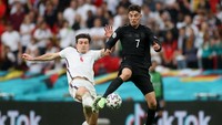 Jerman juga sama saja, meski sempat memiliki peluang lewat Kai Havertz di awal babak kedua. Namun setelahnya, mereka juga mentok. Foto: Getty Images/Carl Recine - Pool