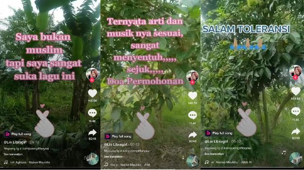 Viral wanita non muslim menyukai lagu-lagu Islam.