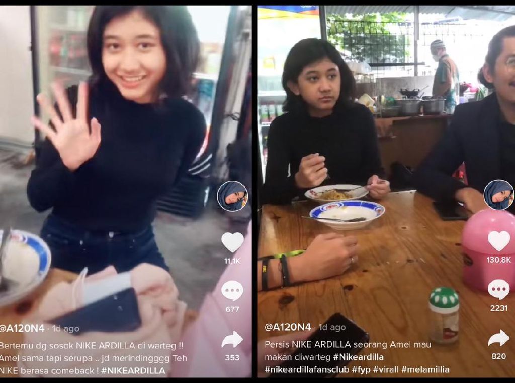 Amel Mirip Nike Ardilla Makan di Warteg, Momennya Banjir Pujian! Amel Mirip Nike Ardilla Makan di Warteg, Momennya Banjir Pujian!